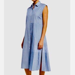 Public School Emerson Blue White Striped Shirt Dress